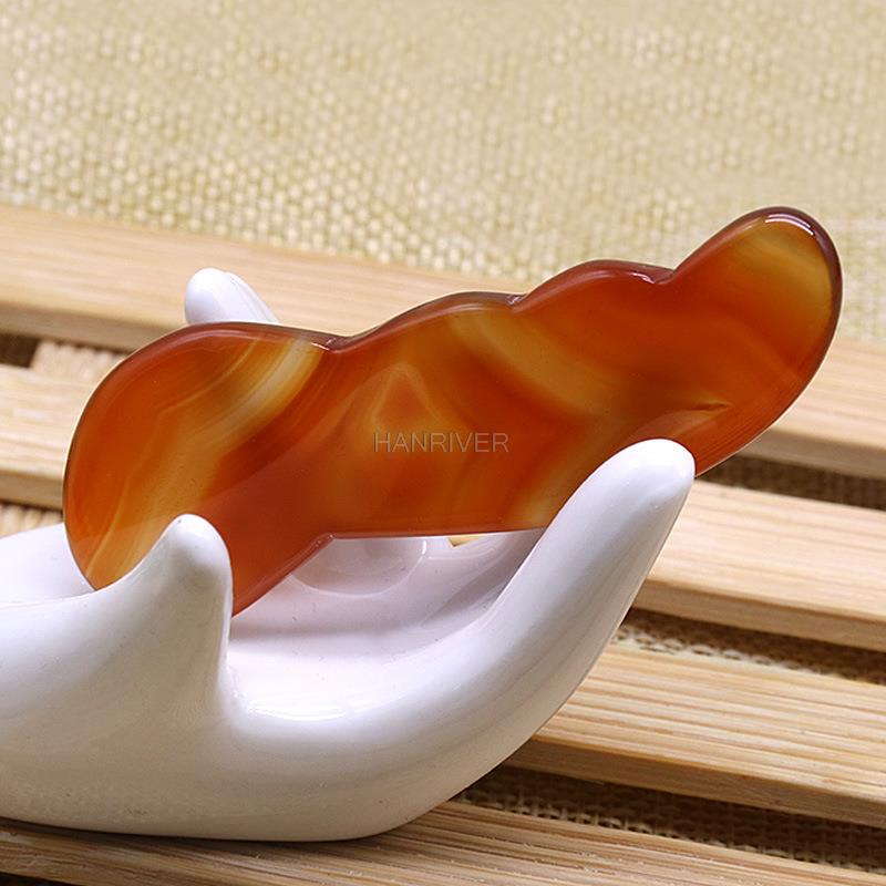 Gua Sha Tool Rose Quartz - 천연 로즈 쿼츠 옥 Guasha 보드