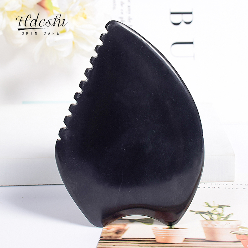 Gua Sha Tool Rose Quartz - 자연 비안 스톤 페이셜 Gua Sha
