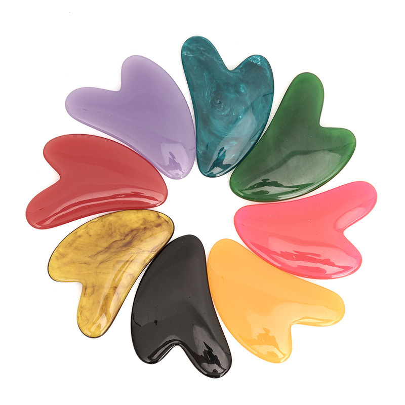 Gua Sha Tool Rose Quartz - 핫 하트 로즈 쿼츠 구아샤 스톤,