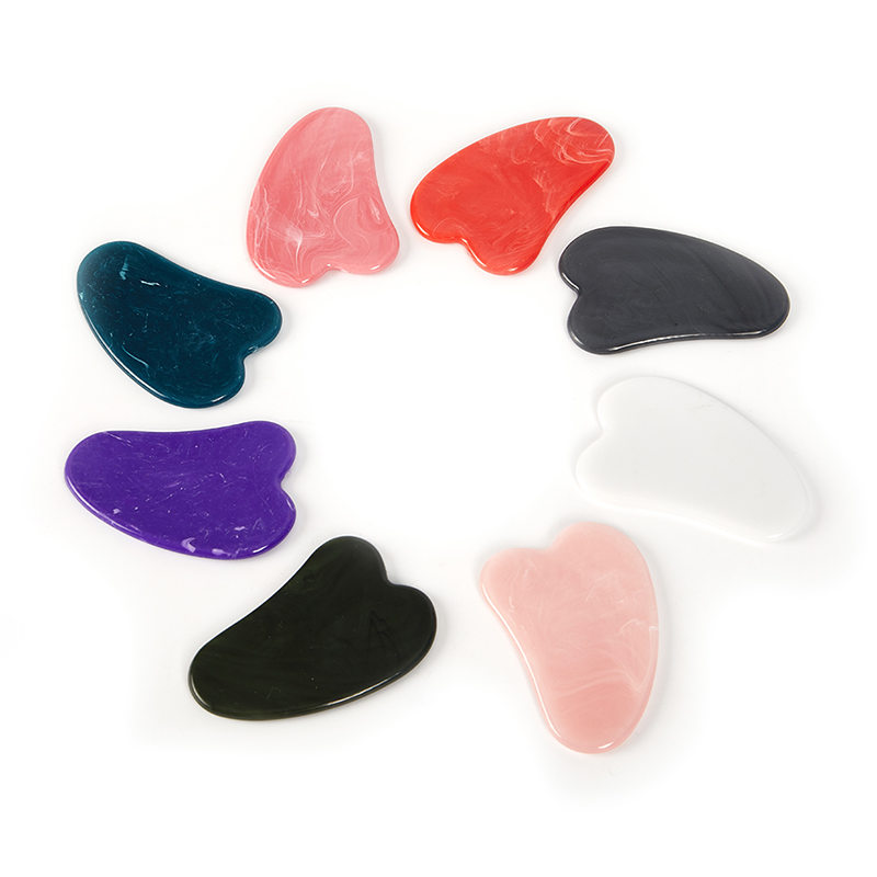 Gua Sha Tool Rose Quartz - 천연 옥 스톤 구아샤 마사지 보드,