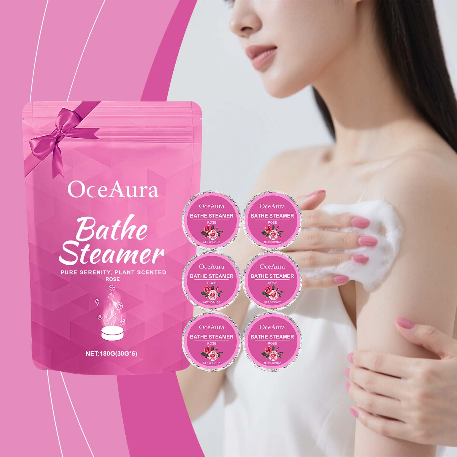Shower Steamer Tablet - 샤워 스티머 아로마테라피 스트레스 해소 성인