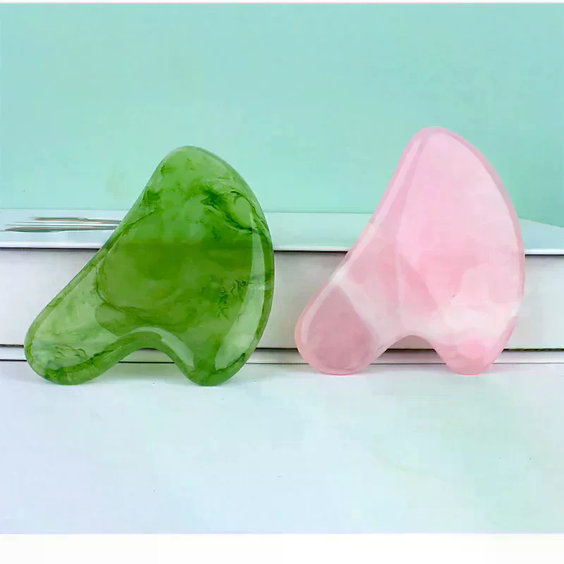 Gua Sha Tool Rose Quartz - 천연석 옥 구아슈 스크레이퍼 로즈 쿼츠