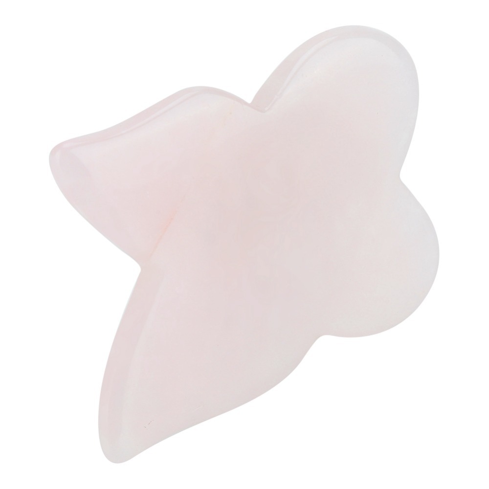 Gua Sha Tool Rose Quartz - 페이셜 키트 핑크 로즈 쿼츠 마사지