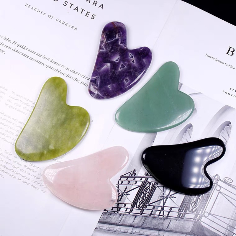 1개 신제품 스톤 괄사 마사지 보드 얼굴용 로즈 쿼츠  - Gua Sha Tool Rose Quartz 리뷰 및 가격