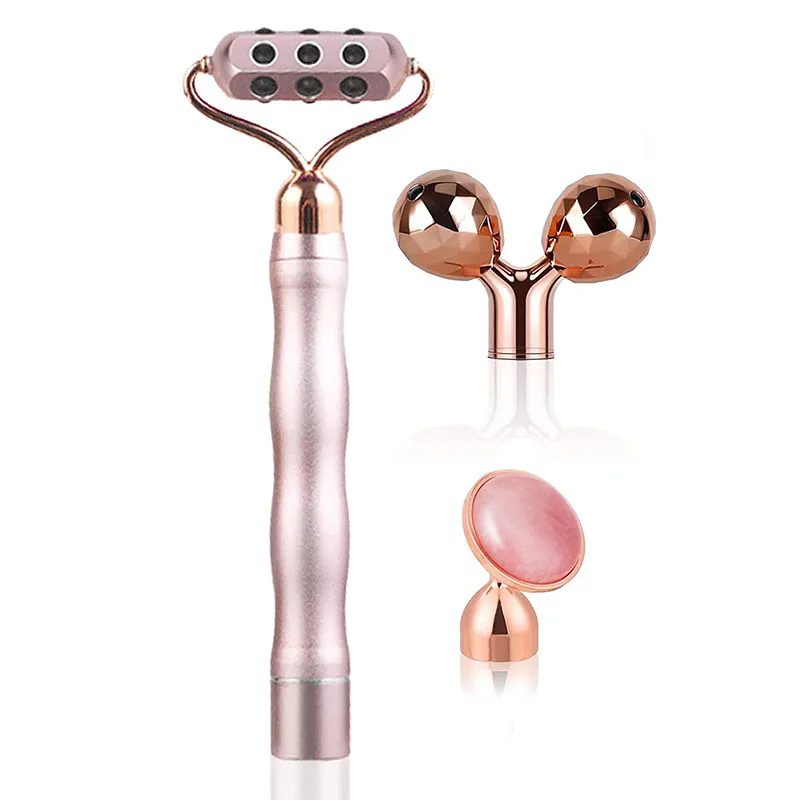 3 in 1 3D 롤러 게르마늄 스톤 뷰티 바 로즈 쿼 - Gua Sha Tool Rose Quartz 리뷰 및 가격