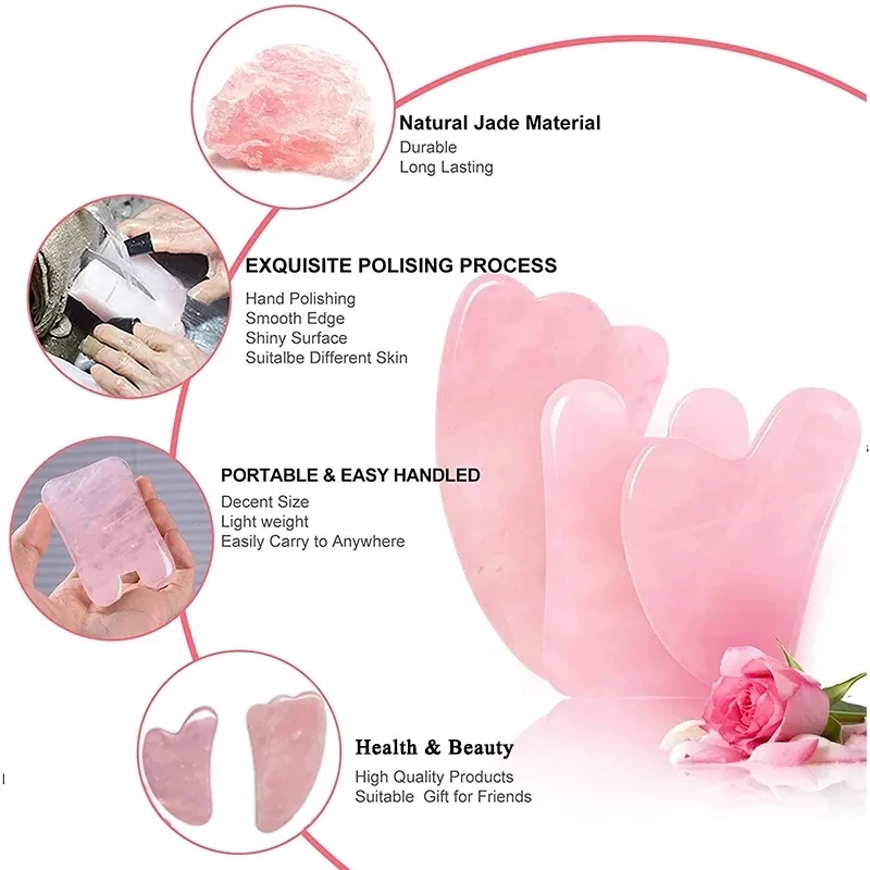 로즈 쿼츠 Gua Sha 보드 천연 옥 구 아슈 스크레 - Gua Sha Tool Rose Quartz 리뷰 및 가격