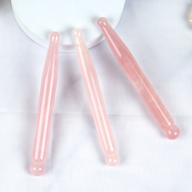 눈 마사지 펜 천연 로즈 쿼츠 스톤 침술 지팡이 얼굴  - Gua Sha Tool Rose Quartz 리뷰 및 가격