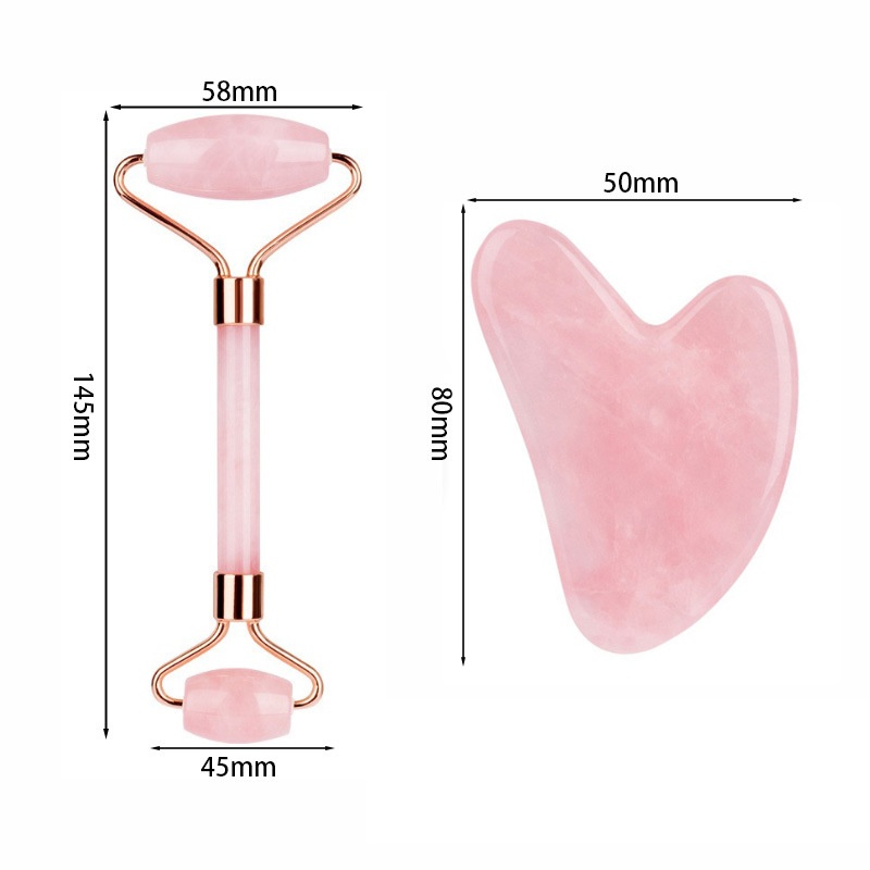 로즈 쿼츠 페이스 롤러 구아샤 마사지 키트 크리스탈 스 - Gua Sha Tool Rose Quartz 리뷰 및 가격