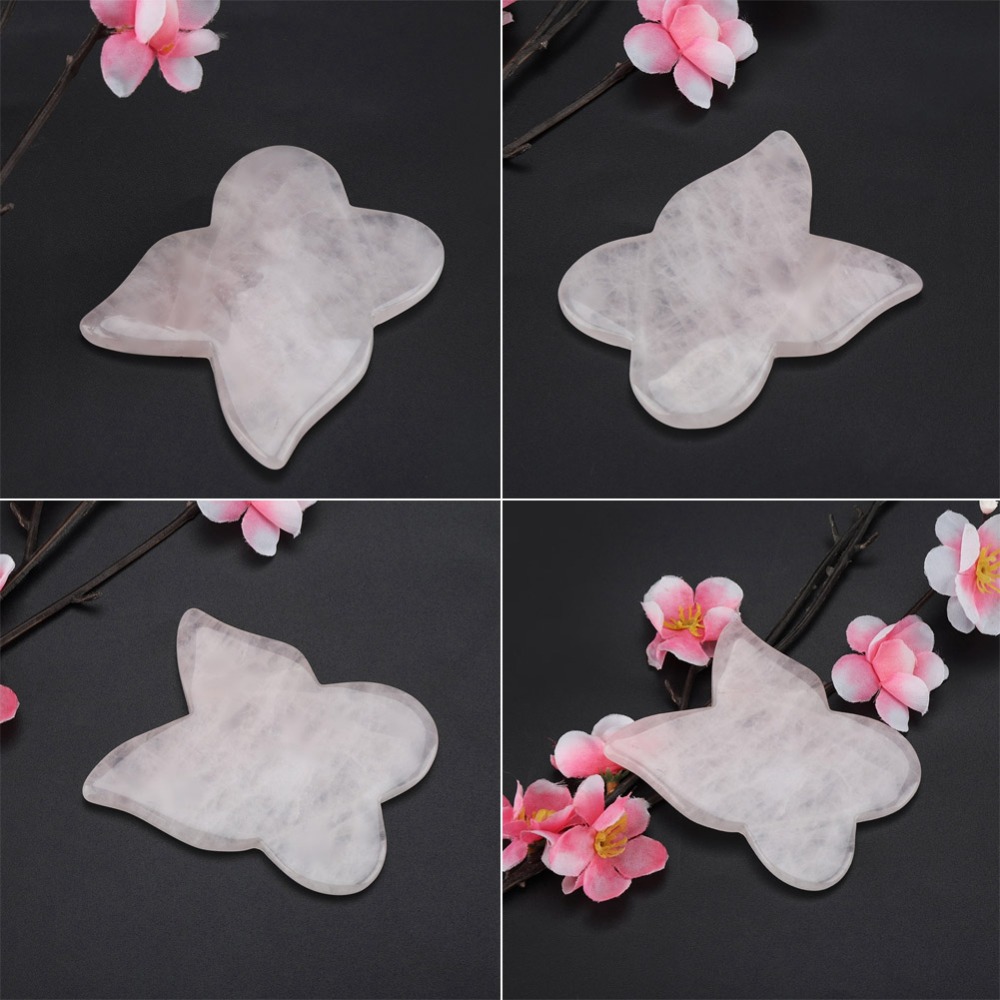 페이셜 키트 핑크 로즈 쿼츠 마사지 스톤 버터플라이 딥 - Gua Sha Tool Rose Quartz 리뷰 및 가격