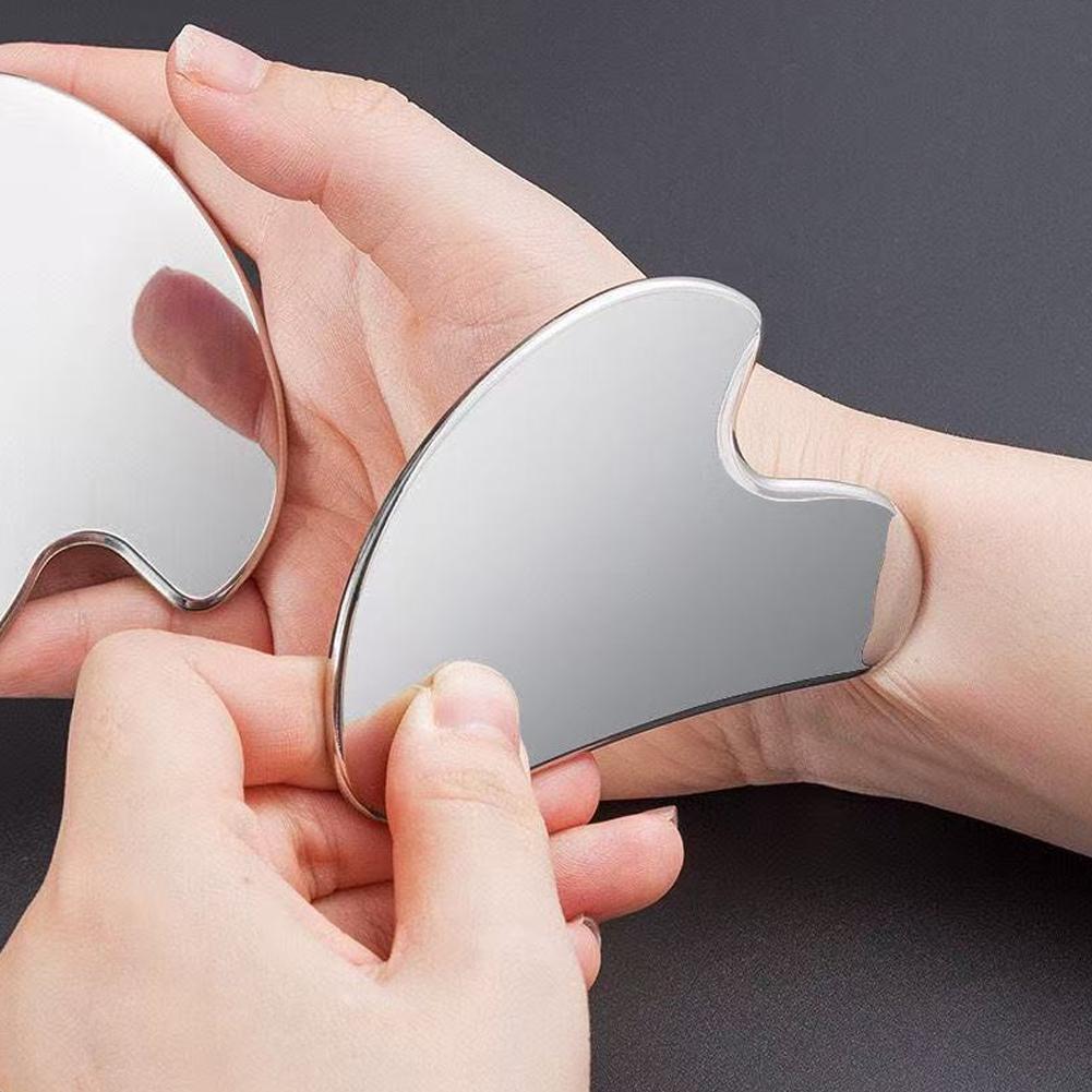 스테인리스 스틸 괄사 보드 얼굴 및 전신 괄사 마사지기 - Gua Sha Tool Rose Quartz 리뷰 및 가격