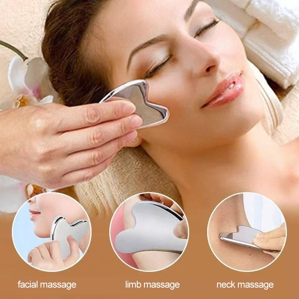스테인리스 스틸 괄사 보드 얼굴 및 전신 괄사 마사지기 - Gua Sha Tool Rose Quartz 리뷰 및 가격