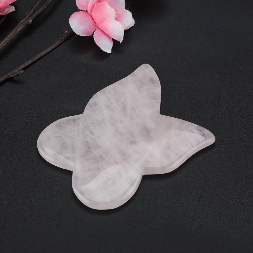 페이셜 키트 핑크 로즈 쿼츠 마사지 스톤 버터플라이 딥 - Gua Sha Tool Rose Quartz 리뷰 및 가격