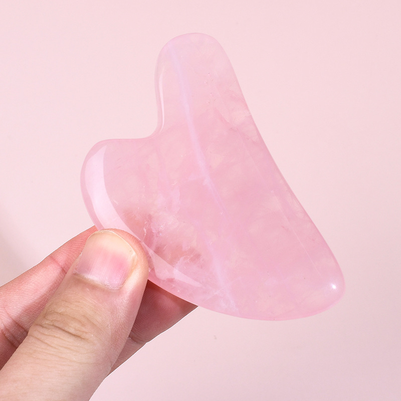 인기 판매 A+ 로즈쿼츠 구아샤 도구 천연 크리스탈 하 - Gua Sha Tool Rose Quartz 리뷰 및 가격