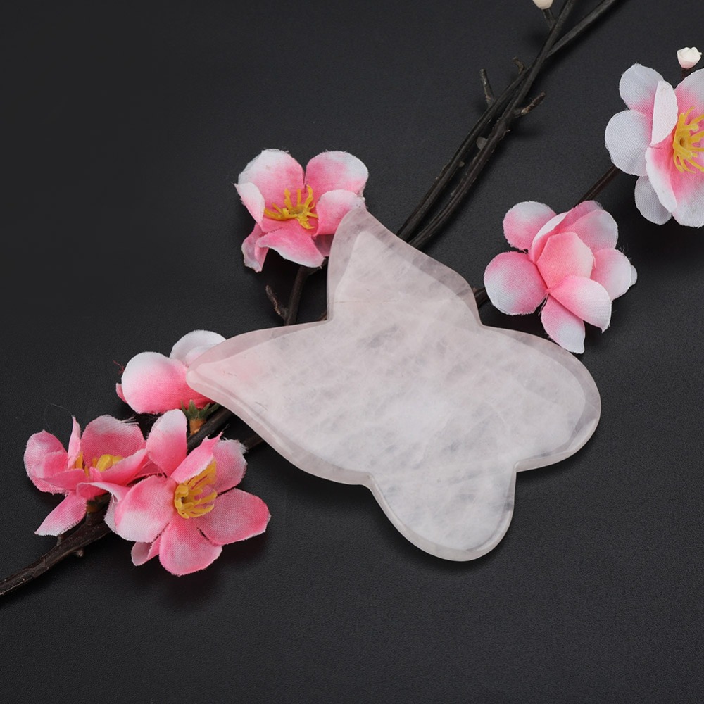 페이셜 키트 핑크 로즈 쿼츠 마사지 스톤 버터플라이 딥 - Gua Sha Tool Rose Quartz 리뷰 및 가격