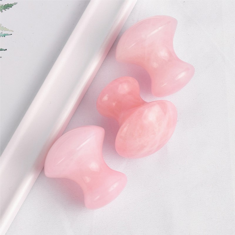 1개 버섯 모양 괄사 얼굴 마사지 도구 로즈 쿼츠 페이 - Gua Sha Tool Rose Quartz 리뷰 및 가격